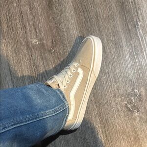 Beige vans size 7